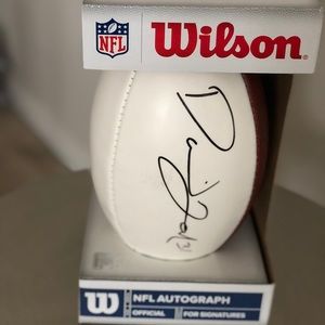 David Johnson autographed football